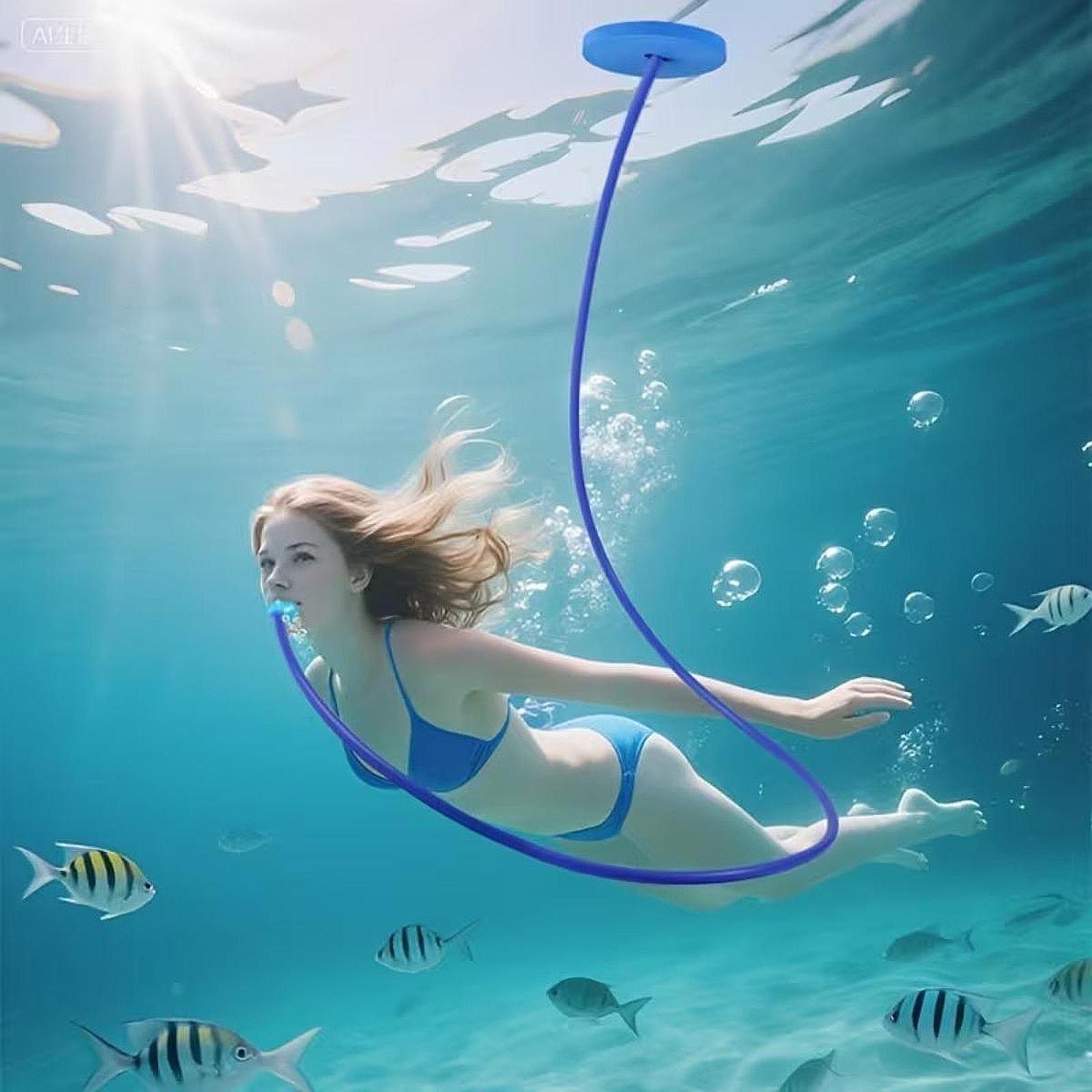 Aquatic Sports Swimming - Tuba de plongée en silicone portable,